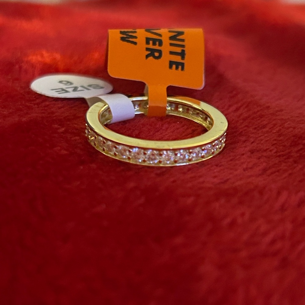 Luxury Moissanite Diamond‎ Eternity Gold band size 6